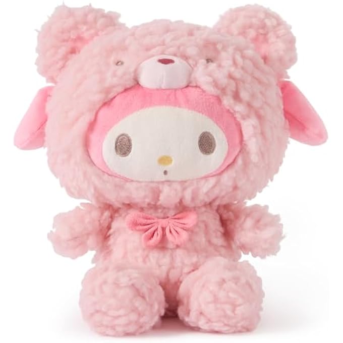 SANRIO OFFICIAL HELLO KITTY AND FRIENDS MY MELODY CAF LATTE TEDDY BEAR PLUSH, COLLECTIBLE PLUSH TOY, STUFFED ANIMAL FOR AGES 1 AND UP, PINK, 10 - Image 1